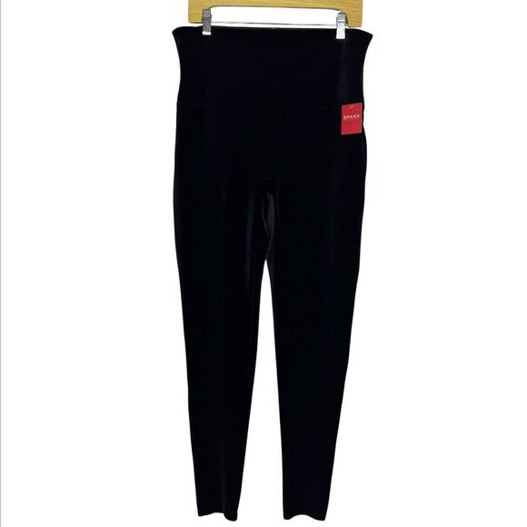 SPANX Full Length Velvet Leggings Size 2X Black Stretch Shape Classic Casual NWT - Picture 2 of 7
